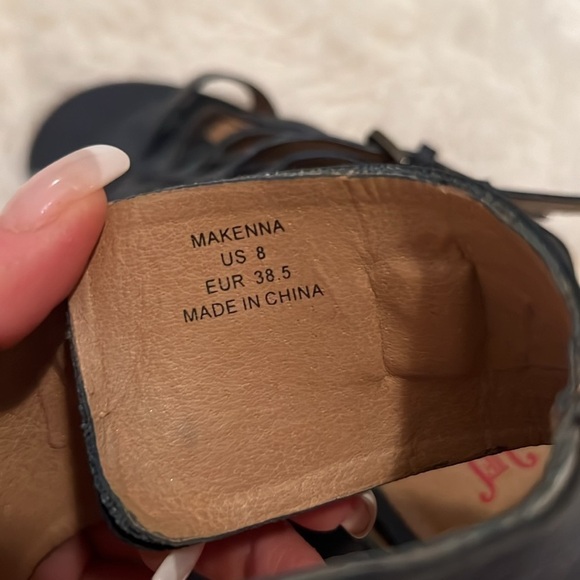 Blue ankle strap candles - size 8 - Picture 9 of 10